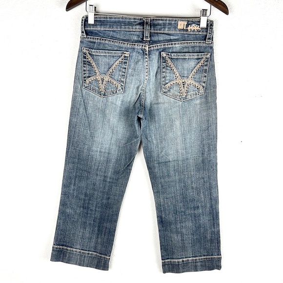 KUT FROM THE KLOTH | 👖 Pale Blue Mid-Calf Low-Rise Cropped Capris Jeans - Picture 2 of 11